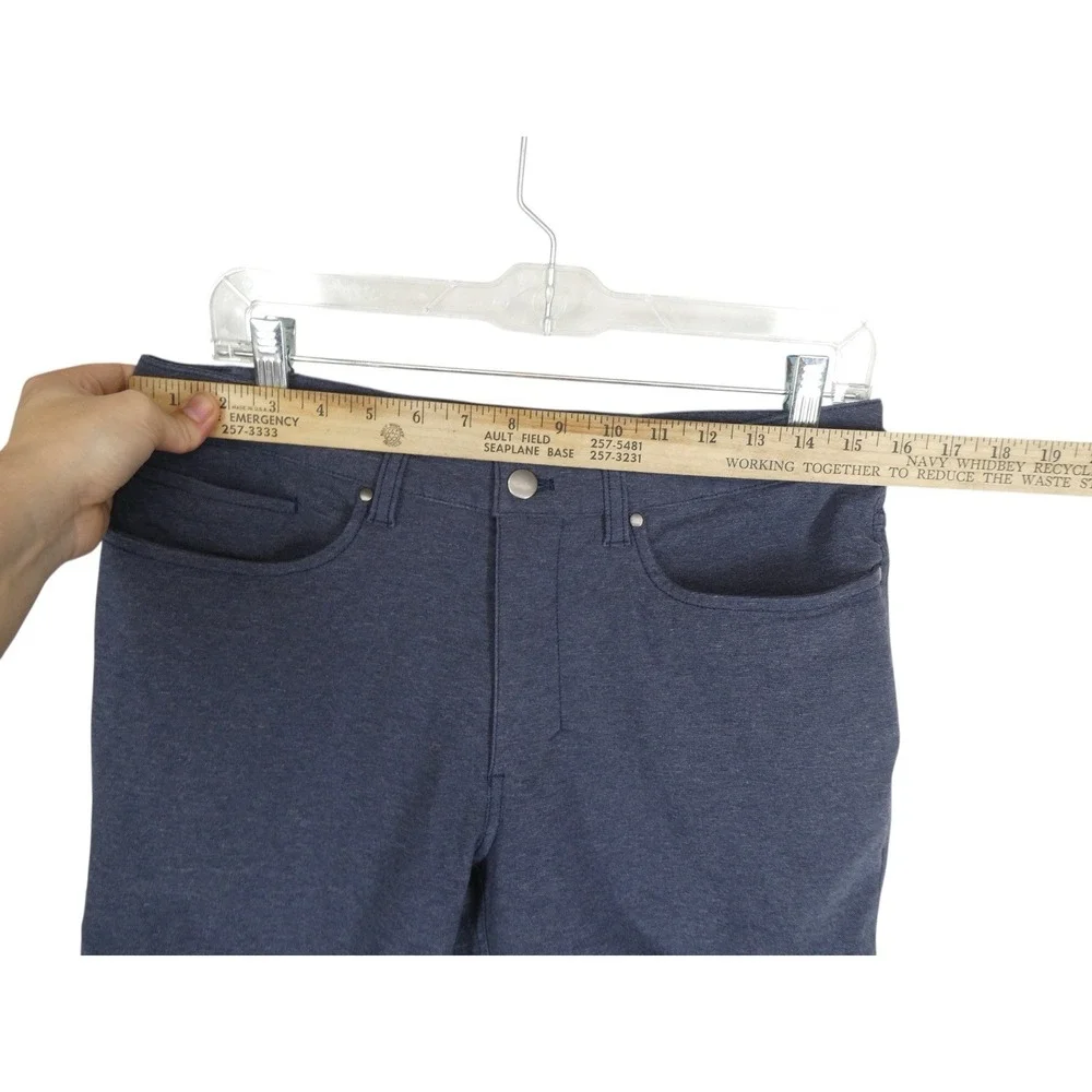 Lululemon ABC Pants‎ 31 Navy Blue Stretch Cotton Blend Slim Fit Casual Commuter